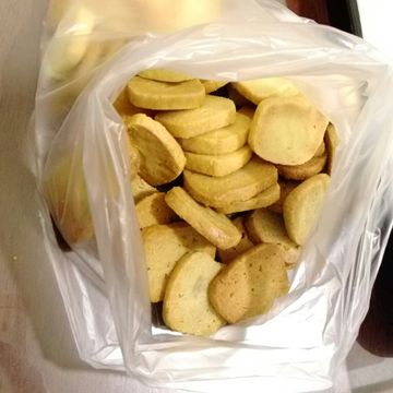 Han Han一起做了原味餅乾