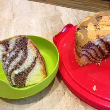 shen一起做了雙色戚風蛋糕『低糖，無泡打粉配方』