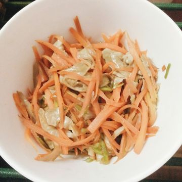 凜亞一起做了♥憶柔蔬食♥紅蘿蔔絲炒豆皮~素食