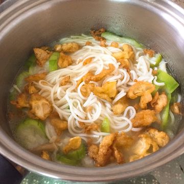 我的甜蜜喬一起做了蛋酥絲瓜麵線