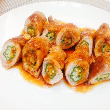 貴婦小靜一起做了糖醋秋葵肉卷