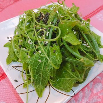AliceMasterCook一起做了免油煙10分鐘！涼拌龍鬚菜