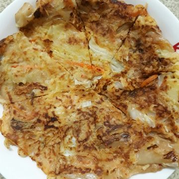 E.H一起做了해물전 韓式海鮮煎餅