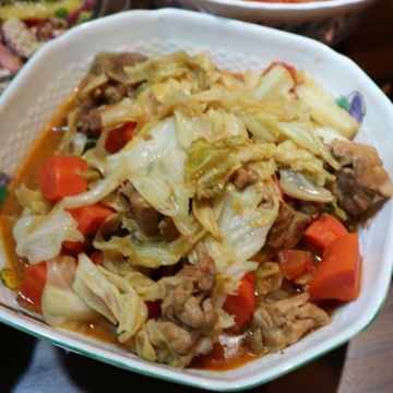 Doris一起做了茄汁高麗菜燉雞