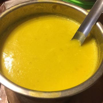 蘇榮彬一起做了南瓜濃湯