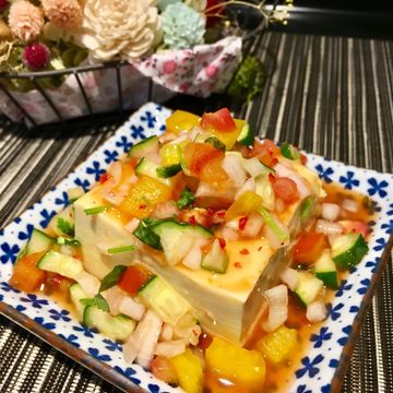 Teana一起做了泰式莎莎醬涼拌豆腐