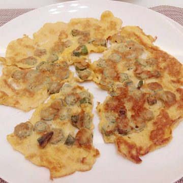 貴婦小靜一起做了秋葵菜脯蛋餅