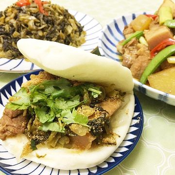 阿真的手路菜一起做了台式刈包(割包)