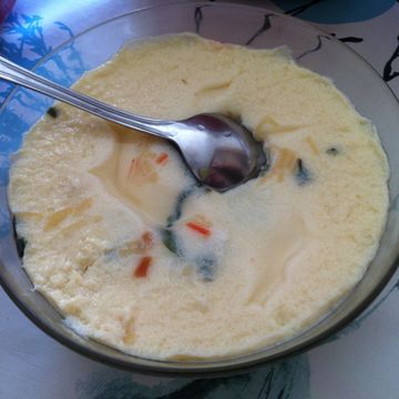 Hsin Chuan一起做了蟹肉棒蒸蛋
