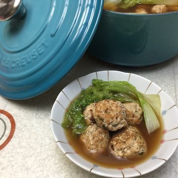Leo Chang一起做了鑄鐵鍋料理-娃娃菜砂鍋獅子頭