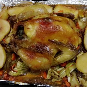 J一起做了義式香料烤雞《使用brine鹽水醃肉法》