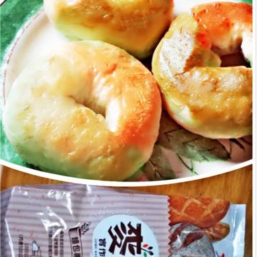  勇兔一起做了雙色貝果【麥典實作工坊麵包專用粉】