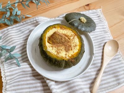 🎃南瓜盅馬斯卡彭乳酪蛋糕：法國鮮奶油意想不到的創意料理
