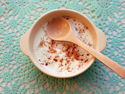 參考食譜 : 【暖胃粵式甜點】薑汁撞奶- 蜂蜜肉桂版