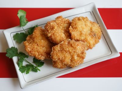 超簡單金錢蝦餅