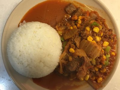 清雪櫃~超簡易泡菜牛肉飯