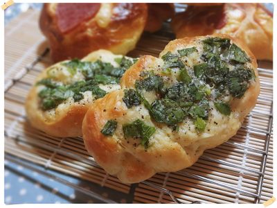 台式起司火腿蔥花麵包(免揉麵團)