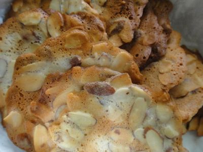 參考食譜 : 杏仁瓦片酥❤!!!