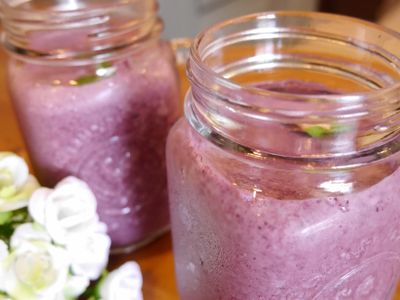 ★H-House微光小廚房★藍莓優格汁