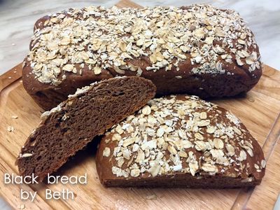 歐式黑麵包 - 簡單揉免麵包機