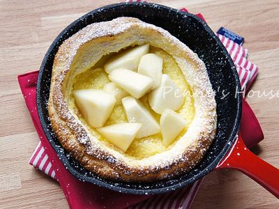 參考食譜 : 熱鍋鬆餅/焙鍋鬆餅/荷蘭寶貝鬆餅