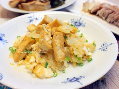 參考食譜 : 鹹蛋苦瓜豆腐條