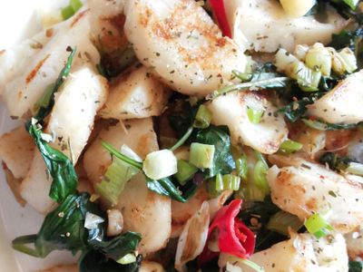 椒鹽花枝丸!不用炸…快速料理超下飯的啦！