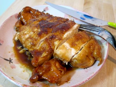 好juicy！半滷半煎照燒雞胸肉