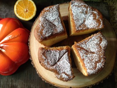 LC 南瓜花型鑄鐵鍋烘烤香橙戚楓蛋糕♥!