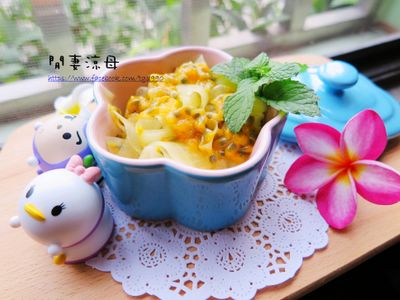 參考食譜 : 夏日清爽開胃~涼拌百香果青木瓜