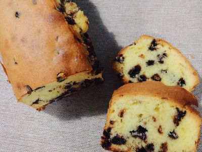 參考食譜 : 黑眼豆豆~巧克力豆磅蛋糕