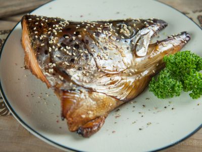 和風烤鮭魚頭@美麗人妻Selina Wu