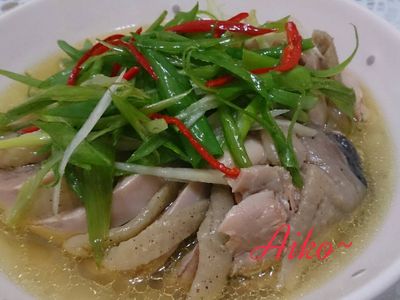 參考食譜 : 電鍋版油蔥雞