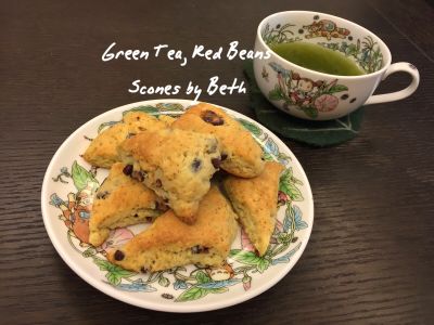 參考食譜 : 抹茶紅豆司康