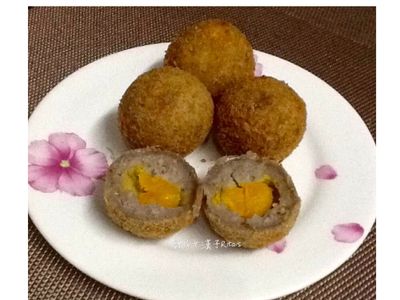 參考食譜 : 鹹蛋黃芋泥球