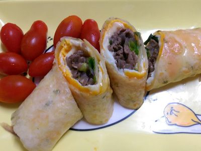 かにの牛肉捲餅