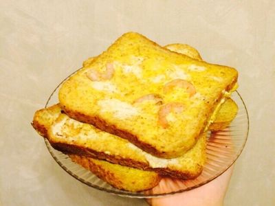 ◭ 非油炸的蝦吐司 ◮
