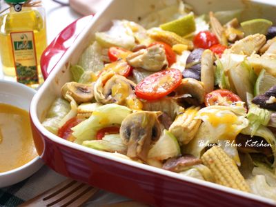 參考食譜 : 黃金什菇溫沙拉