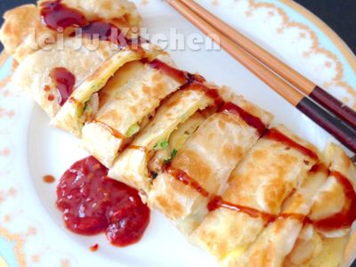 參考食譜 : 手撖蛋餅