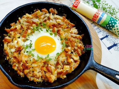 參考食譜 : 培根吐司丁太陽蛋【滿分早點X桂冠沙拉】