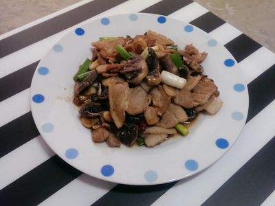 參考食譜 : 醬燒蘑菇五花肉