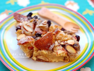 參考食譜 : 麵包布丁【大同全功能蒸烤箱】