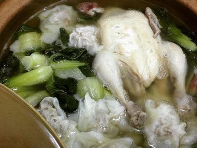 參考食譜 : 砂鍋雲吞雞