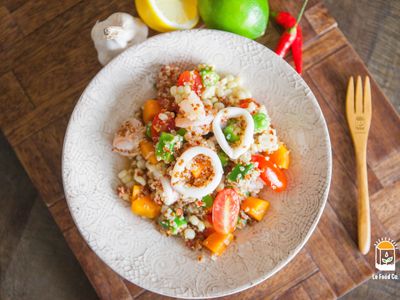 參考食譜 : 泰消暑藜麥海鮮沙拉【樂腹食業】