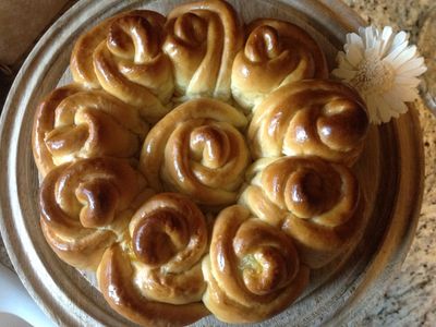 Rose Bread-玫瑰花型麵包❤!!