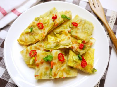 參考食譜 : 免揉蔬菜蛋餅【家樂福廚神大賽2015】