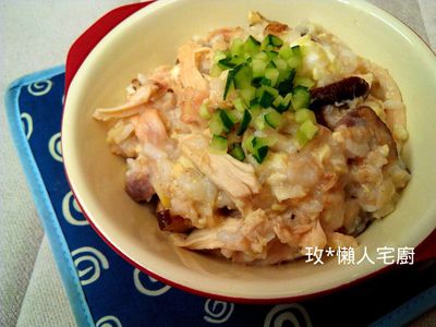 【電鍋X懶人】雞肉香菇蛋花粥