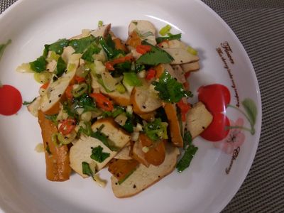 參考食譜 : かにの涼拌豆干