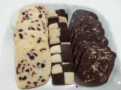手工餅乾-巧克力杏仁.蔓越莓.棋盤格餅乾