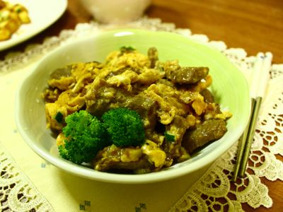 參考食譜 : 一個人的簡單料理★滑蛋牛肉★